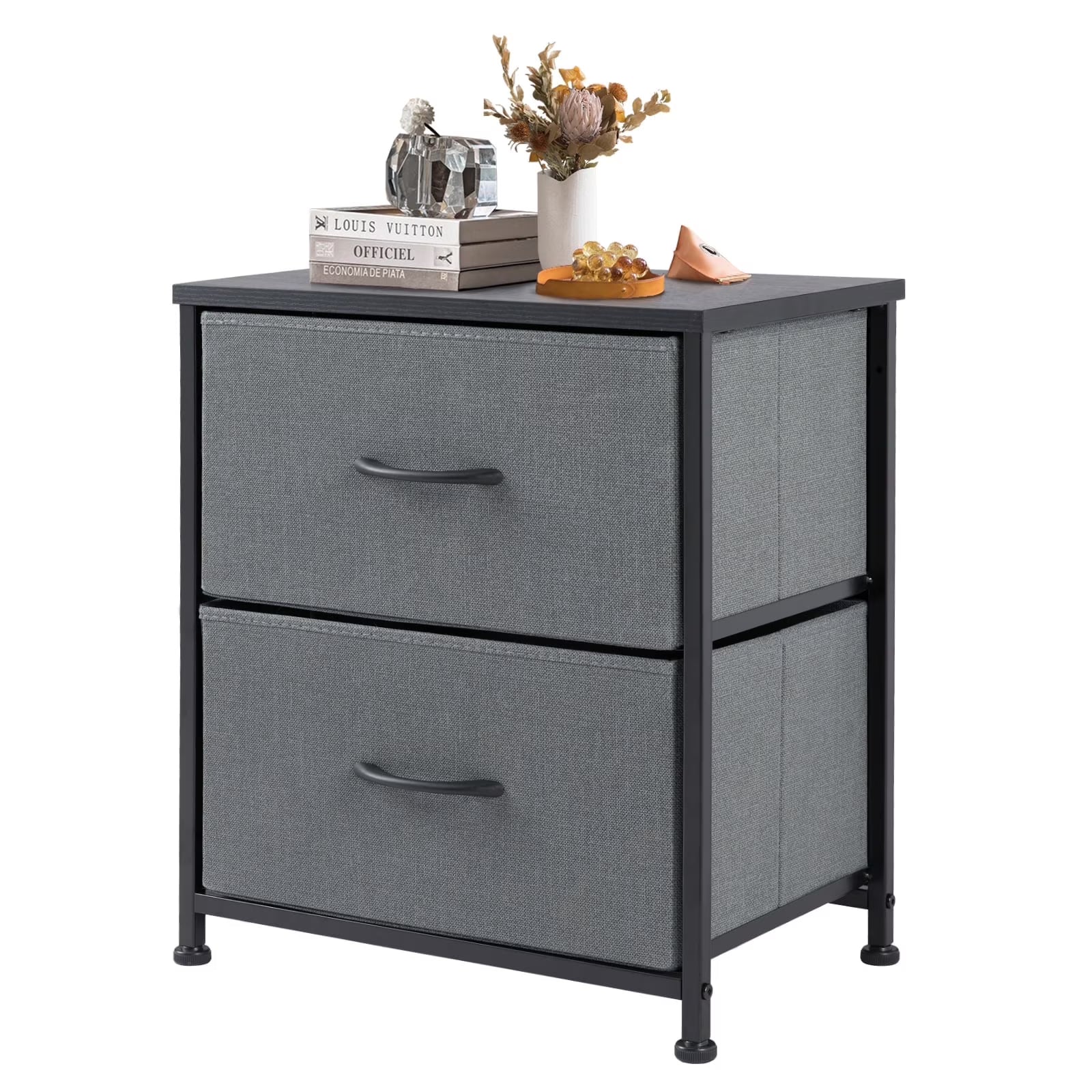 Cajonera Organizadora de Tela 2 Cajones ZUNMOS Gris