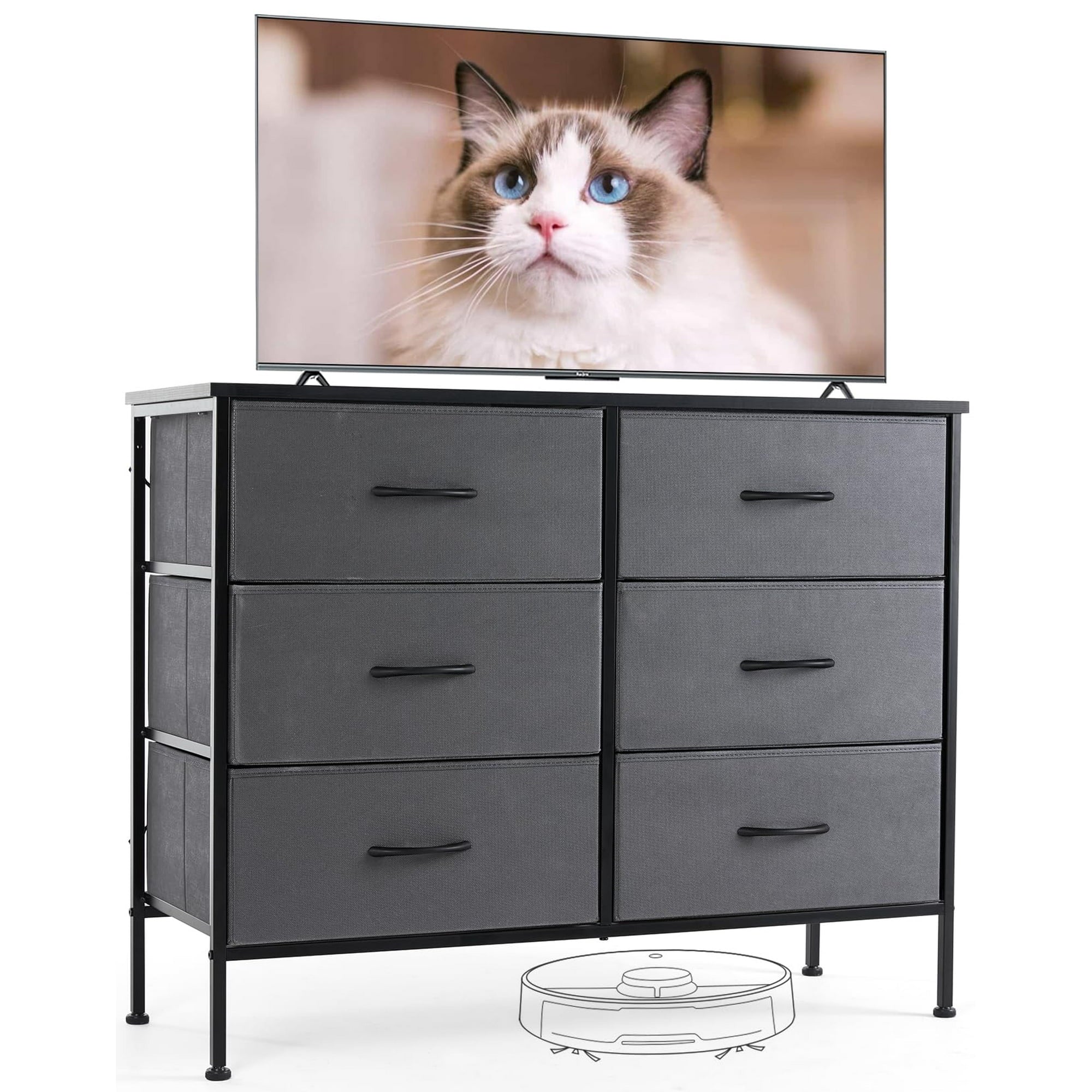 Cajonera Organizadora de Tela 6 Cajones ZUNMOS Gris