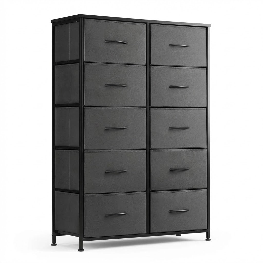 Cajonera Organizadora de Tela 10 Cajones ZUNMOS Gris