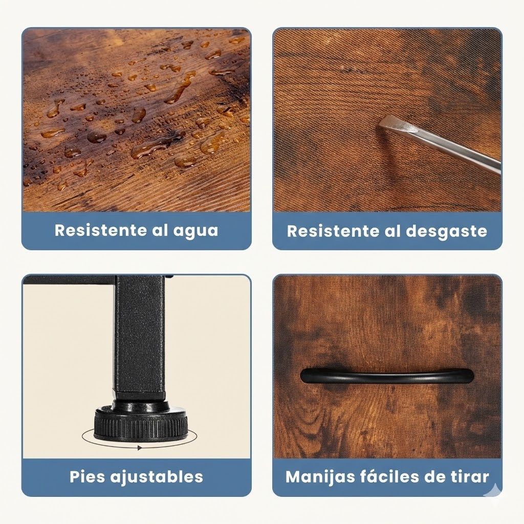 Cajonera Organizadora de Tela 8 Cajones ZUNMOS Marrón